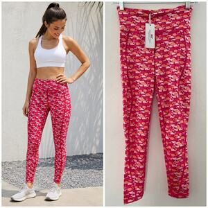 Vineyard Vines Performance Leggings XXS Pink Pockets UPF30 Coastal Athletic NEW